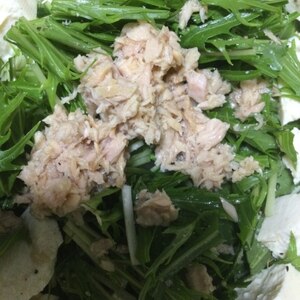 大根・水菜・ツナ・豆腐のサラダ